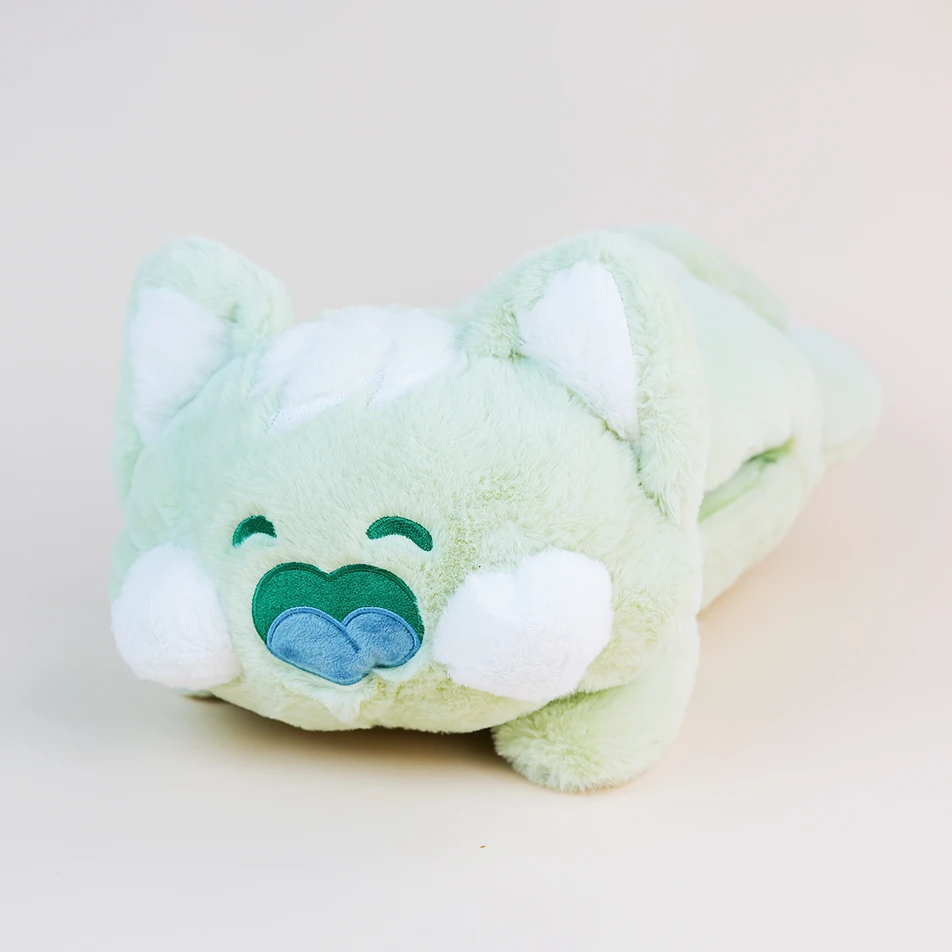 makbak-dudu-cat-cute-plush-toy-cushion-green-0