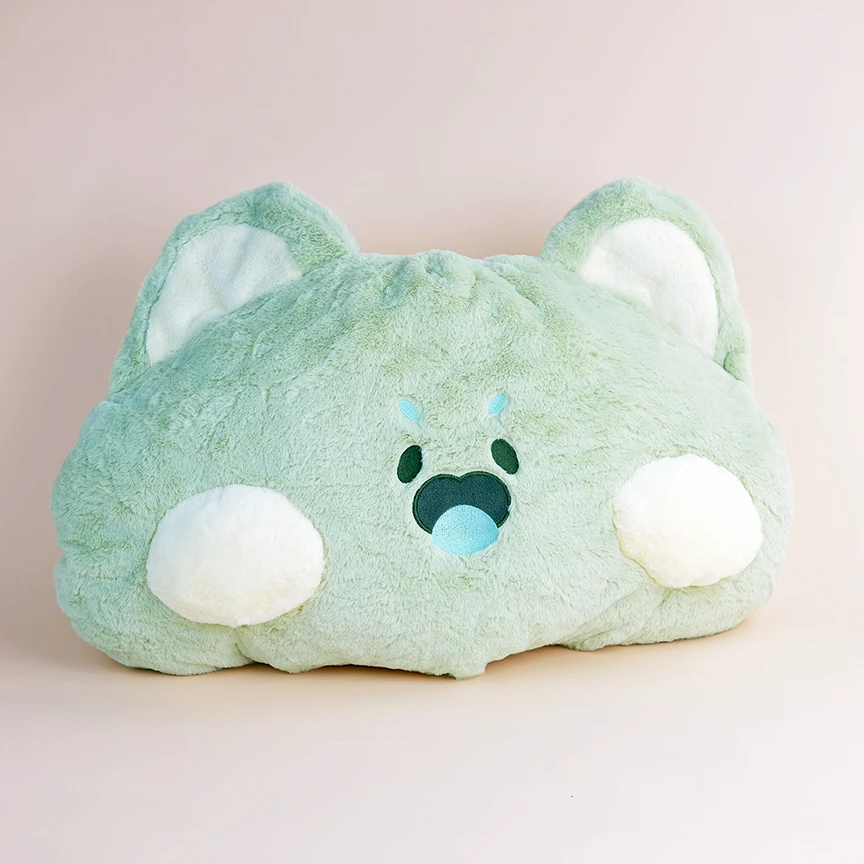 makbak-dudu-cat-cute-plush-toy-large-cushion-green