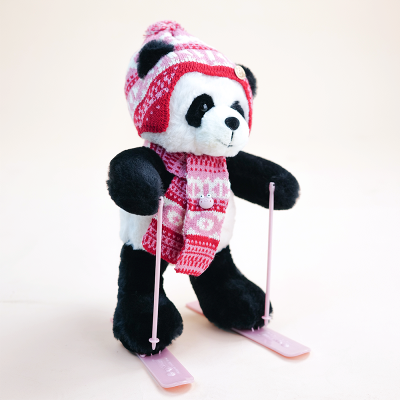 MakBak Skating Panda Plush Toy - Adorable Stuffed Animal For Easter Gift