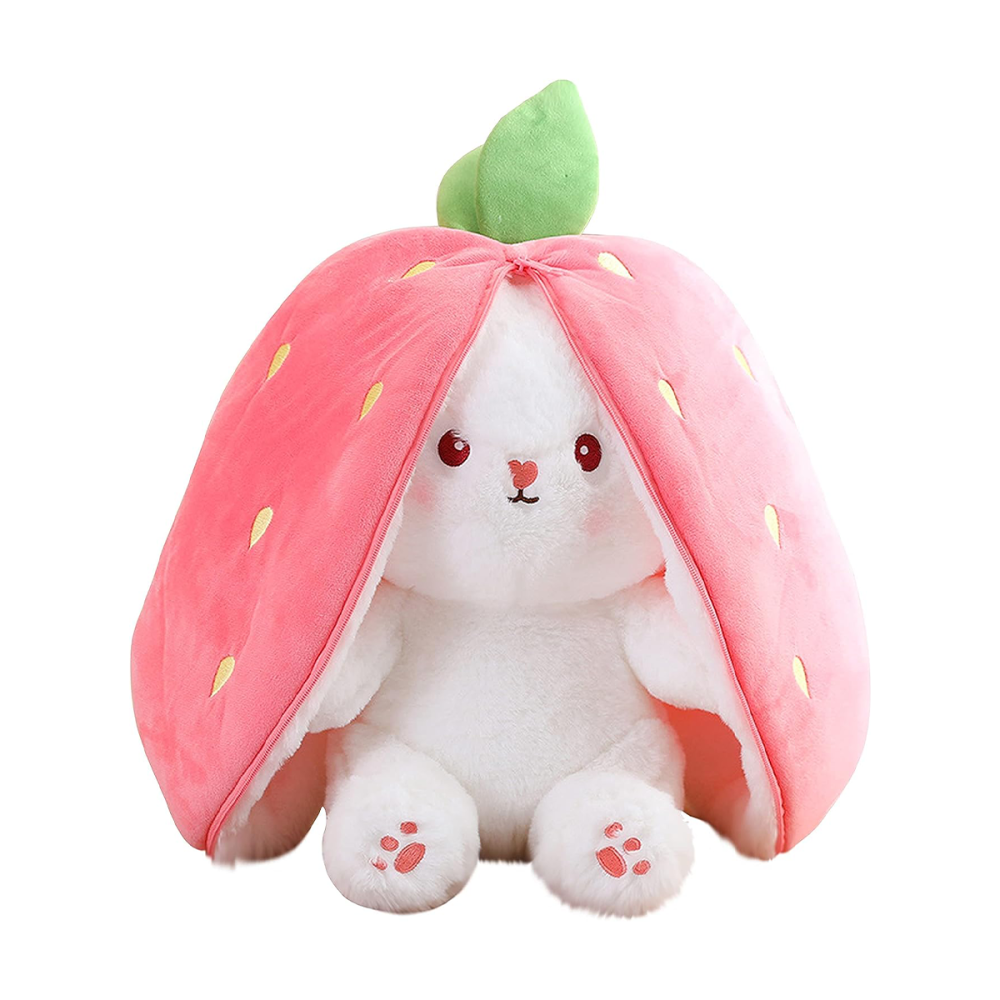 MakBak Pink Skating Rabbit Plush Toy - Cute Bunny in Red Skates